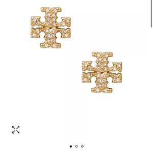 Tory Burch logo stud sparkle